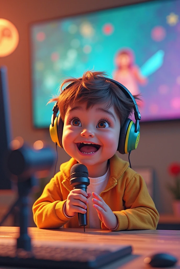 The prompt could be:
"Frank Viana, a 8-year-old boy with a passion for singing, featuring small eyes and a large mouth with a face full of acne marks and spiky hair. (best quality, ultra-detailed), (realistic), vibrant colors, (portraits), (studio lighting), (concept artists), (sharp focus), (physically-based rendering), shiny and colorful eyes, expressive facial features, lively and dynamic pose, picturesque background, singing with passion and joy, capturing the moment of pure happiness."