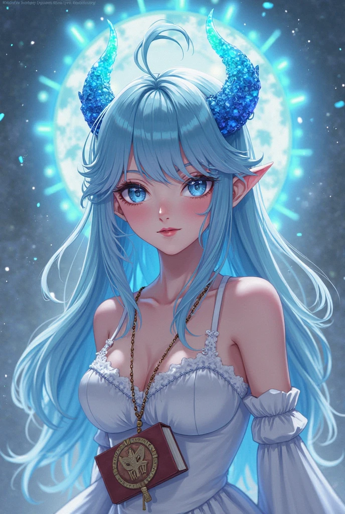 Bessie is a blue cow with light blue ear innards, limbs and muzzle. She wears orange eyeshadow, which is the same color as her horns and the ends of her limbs. Her eyes hold a constantly lazy expression. She initially wears the berry gingham. SPARKLE; GLITTER