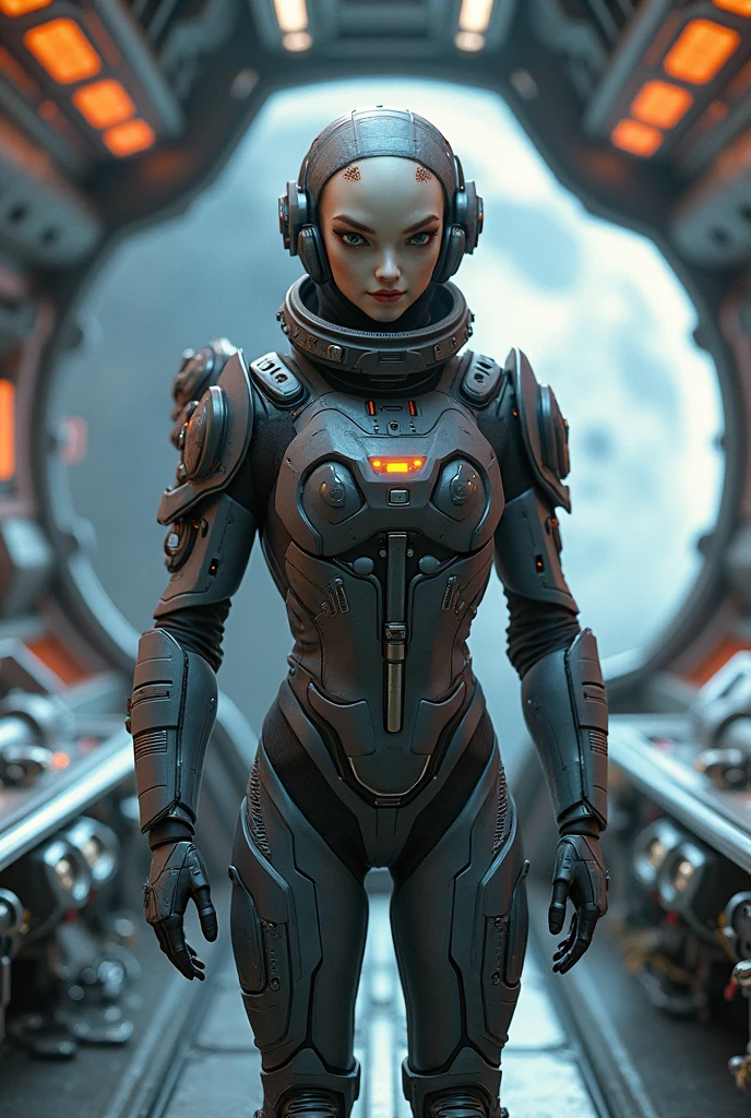 a woman in a futuristic suit with a glowing head and chest, cyberpunk art inspired by Marek Okon, cgsociety contest winner, digital art, gynoid cyborg body, girl in mecha cyber armor, cyber suit, cybersuit, in white futuristic armor, cybersuits, diverse cybersuits, gynoid body, echo from overwatch, perfect anime cyborg woman