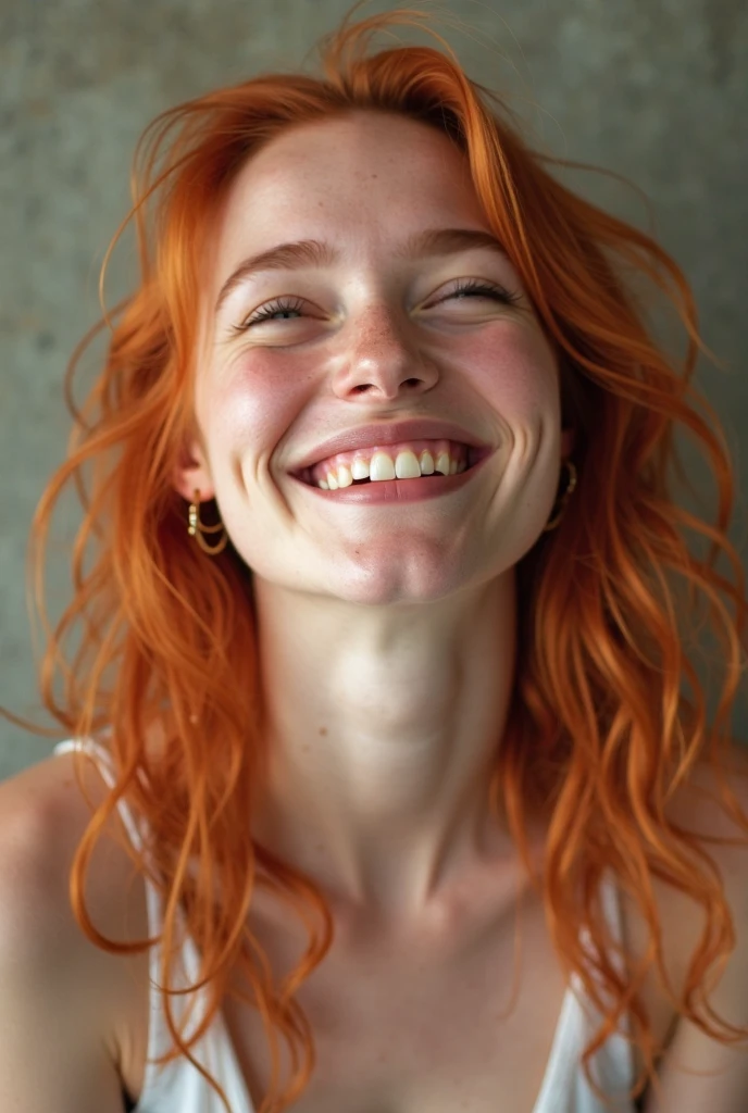 (best quality,realistic,highres,masterpiece:1.2),ultra-detailed,photorealistic:1.37,portrait,white South African women with orange hair wearing a green bikini, laughing in the rain,night,summer,lustful,film grain,Ilford HP5,85mm