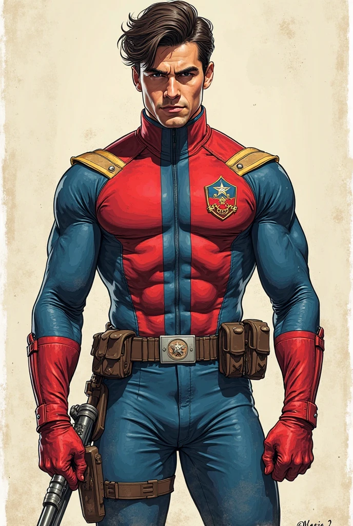 mid-shot, (cel-shading style:1.3), Centered image, Super detailed illustration of Marvel's Spider-Man, Posing, (Tetradic color), Ink puncture, (sloping:1.1), strong contours, Art by Alphonse Mucha, Trace in bold, no-frame, High contrast, (Cell shade:1.1), vector, 32K resolution, Best Quality, flat-colors, Flat light (Chris Hemsworth(Thor)).