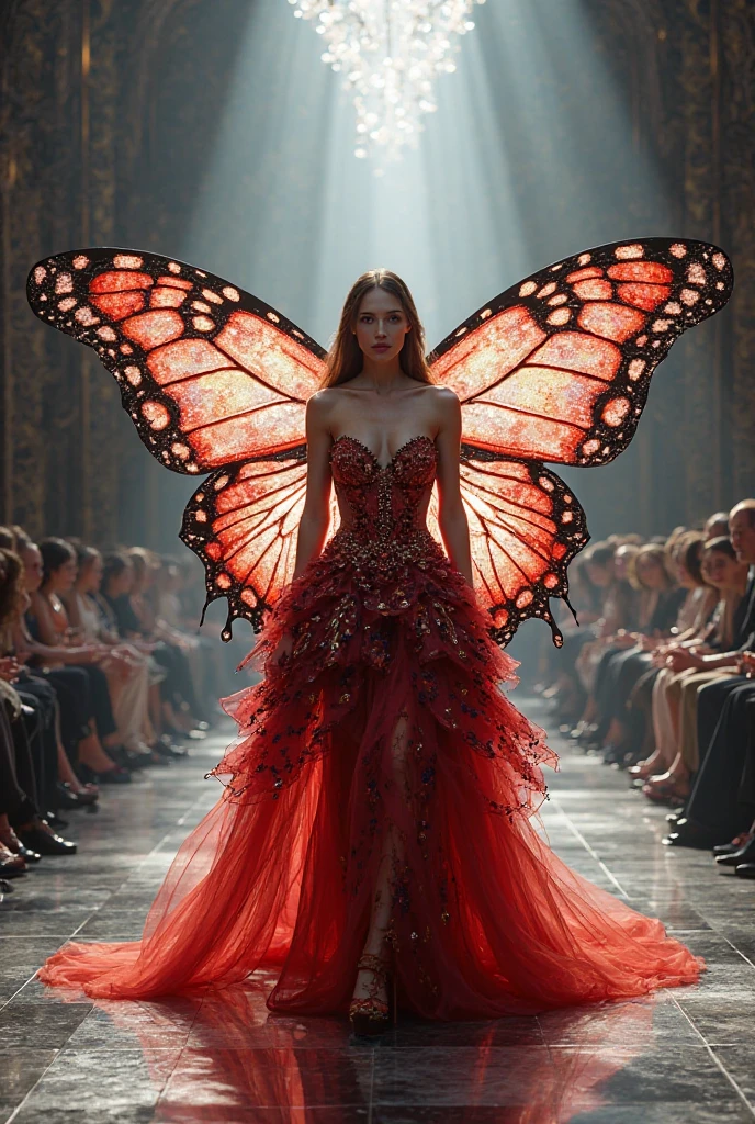 Fuchsia Butterfly Queen Costume Party Dress. Have a crown of spikes with butterflies attached to each spike