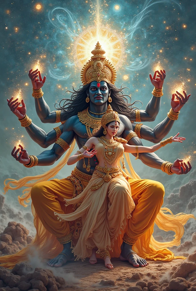 Ganesh drawing maa kali picture