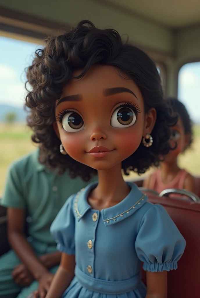 Generate an inspiring hyper-realistic image showing a mesmerizing 10-year-old St. Lucia girl with authentic features, gracefully positioned in front of a dynamic and vibrant street.