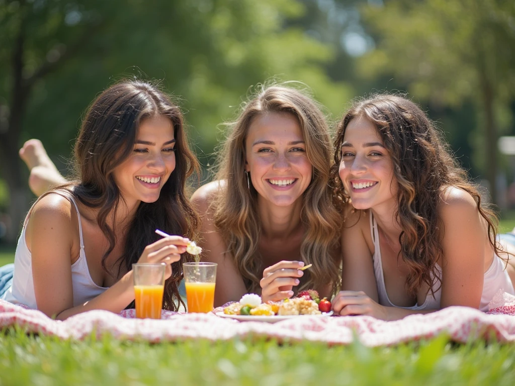 Scene 5: Enjoying the Spreadable Cream (20-25 seconds)
Visual: A group of friends at an outdoor table, enjoying the spread on bread.
audio: laughter, talks and sounds of happiness.
prompt: "Focuses on a group of friends laughing and enjoying the spread in a happy and sunny atmosphere. Capture the happiness and connection between them."