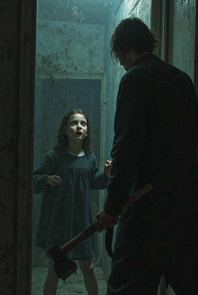 A young woman is trapped in a school with a cursed doll. she has a knife in her hands. She is (terrified and desperate:1.1) as she tries to (escape:1.2) from the doll,The doll is a (creepy and twisted:1.1) version of her best friend,who died in a car accident.,
BREAK
The school is (dark and bloody:1.1),and there are some corpses,traps,and messages on the walls. The scene is (horrifying and gruesome:1.1),
<lora:epiNoiseoffset_v2:0.75>, dark backlighting,cinematic lighting,dark atmosphere,
<lora:add_detail:0.35>,
<
<lora:GoodHands-beta2:0.75>