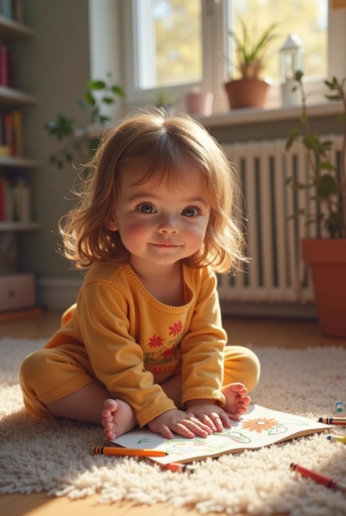 Kindergartener spreading her anus