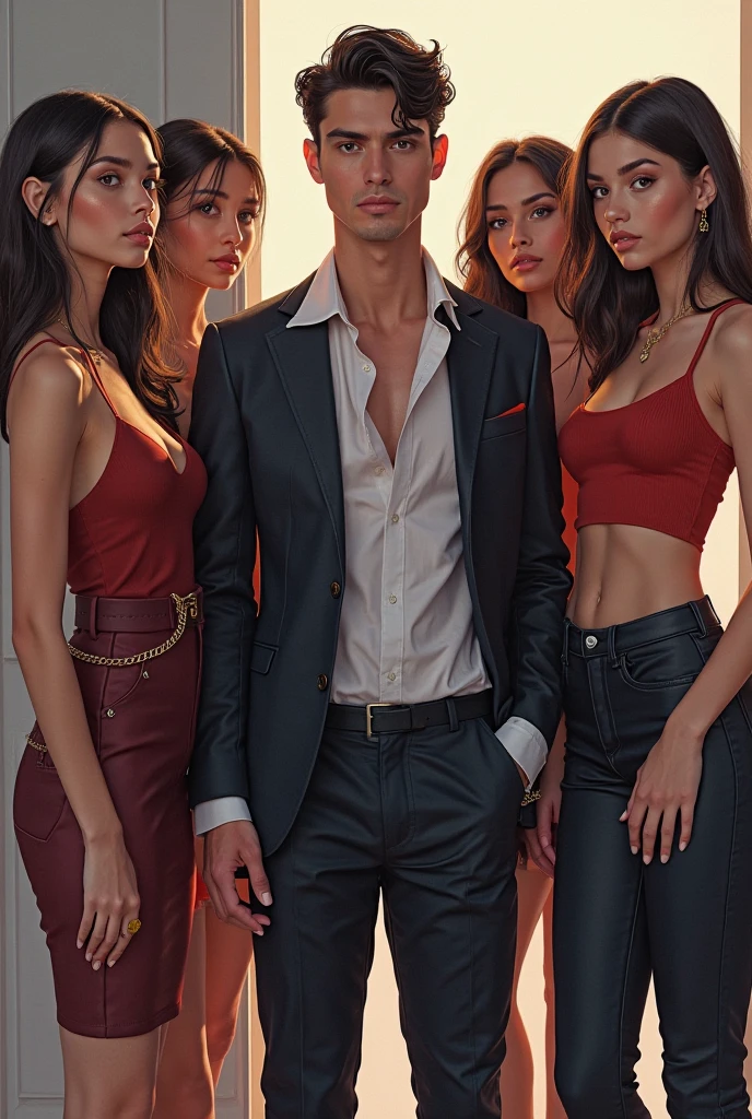1 boy in the middle of two hot girls
