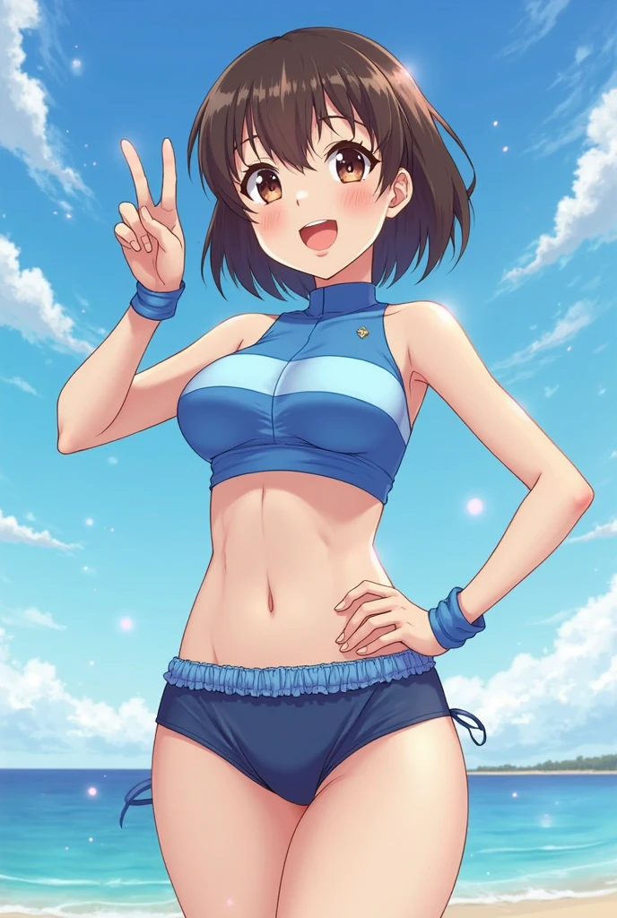 (melhor qualidade, obra de arte), Capa de uma revista feminina, 1 garota, 30 anos de idade, splendid, Bonitinho, sorriso emocionante, figura de ampulheta, nua, sem roupa, magazine title