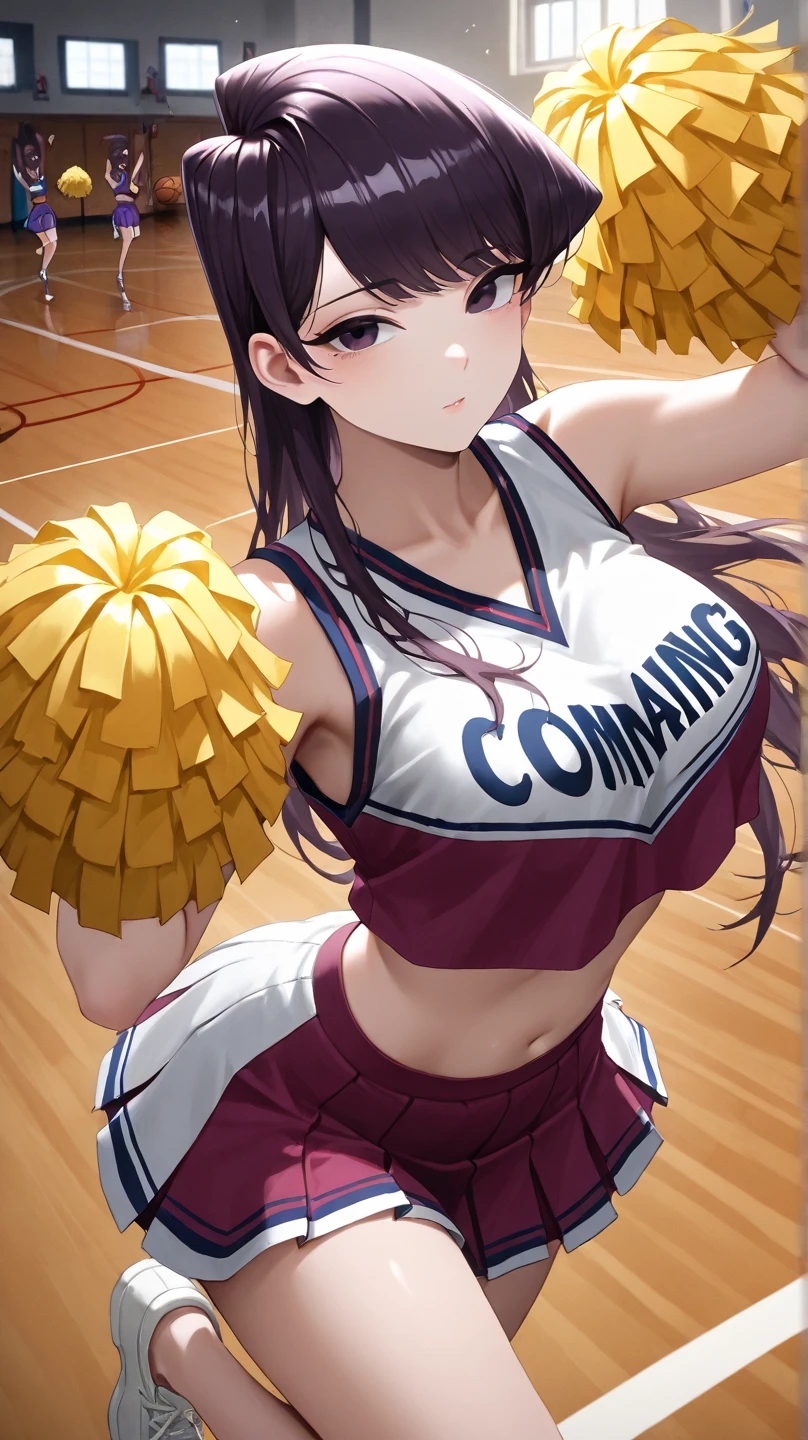 <lora:school_gym_v0.1:1>
school gym, backlighting, 1girl, cheerleader, pom pom pom \(cheerleading\),, masterpiece, best quality, highly detailed