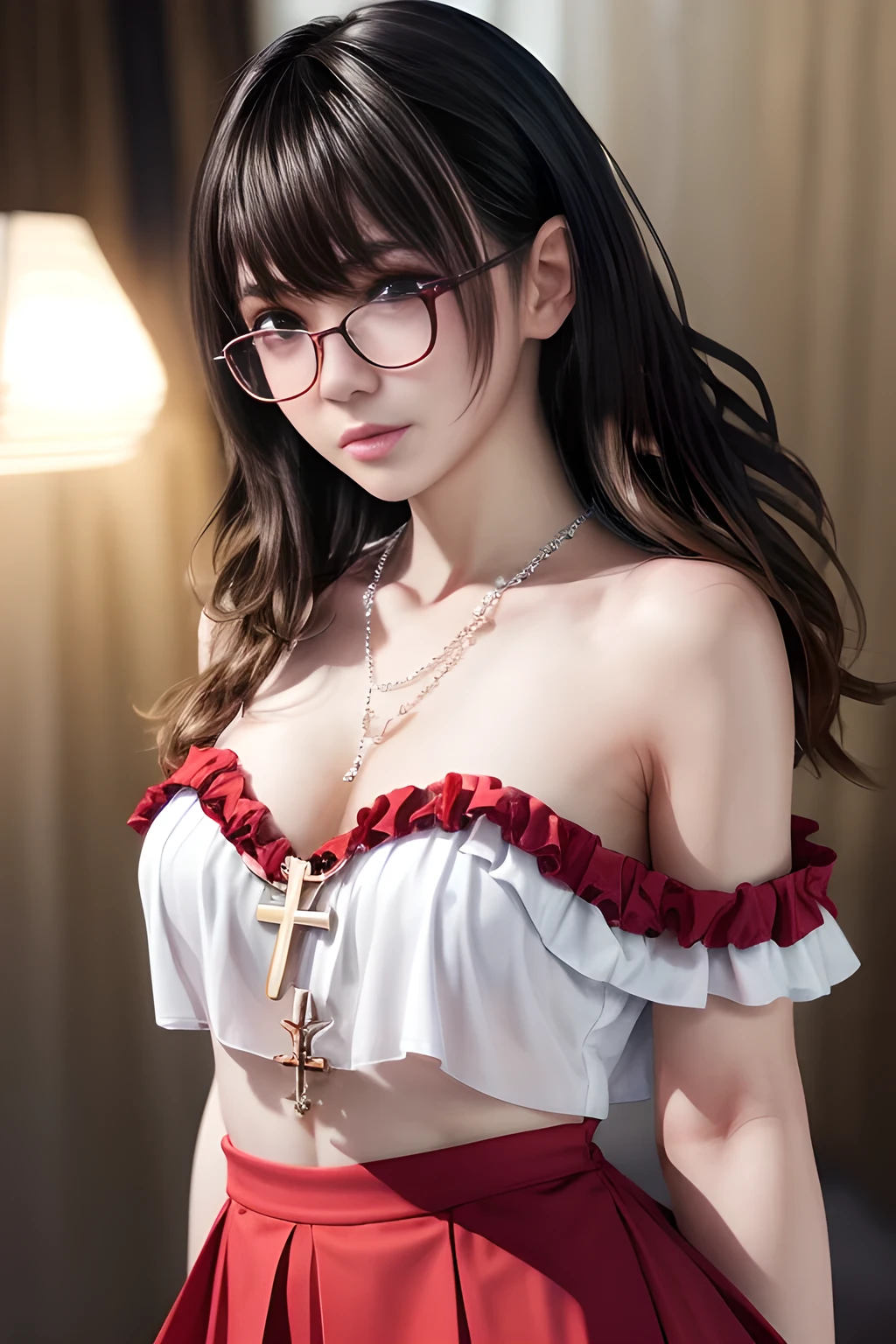 White and Red, Masterpiece, (physically-based rendering with ultra-detailed, (realistic and (photorealistic:1.37) with touch of rawness), Acutance:0.8) . A group of KAWAII girls in (school uniform) with full opened Overflowing Gigantic Cleavage . (((extremely detailed KAWAII face variations)) with joyful expressions), { Navel | pretty Ass | (Overflowing underboob) | White panties with (blood seeping only in crotch area) | (full of Flowers covering girl's body) | ((Dazzling colorful stained glass with stunning elaborate details:1.2)) | A Dazzling Halo Floating above girl's head } . (Exposed:1.0), ((nipple:-0.9)), (not Detailed fingers:-0.9) .