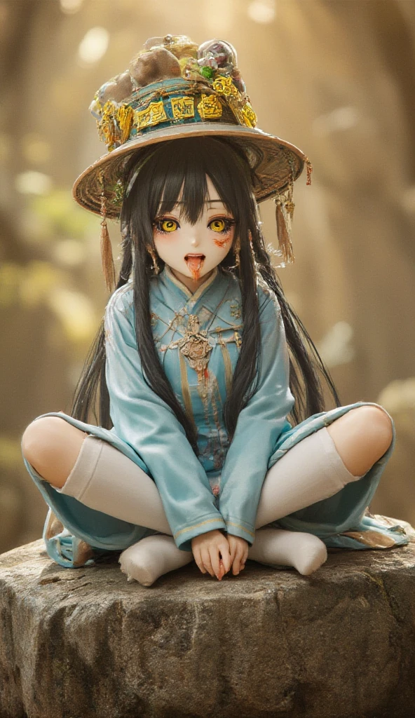 1girll,Play bundled games,Hands are tied,Feet are tied。