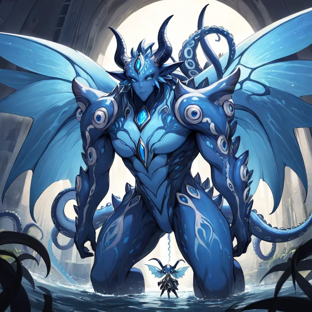 (masterpiece, best quality, fullscreen), [(full body:0.9)::0.3] portrait (photo of a giant out of water Amorphous water [magical being:creature:0.2]:1.5), <lora:EYES EyesGen:0.4> intricate iris, (scaled holo skin:1.5), (Anthropomorphic:1.2), {5::(Snake body shape:1.2), (Glowing head:0.8), (Butterfly Wings:1)|(human form with Butterfly Wings:0.9), (casting Ice Manipulation magic spell:0.7), <lora:EFFECT ral-watce-sd15:0.1> watce, <lora:MONSTER Small_Mostersv2:0.5> (Fantz cartoon monster:1.3), (Swirling water flow:1.3), (floating Salt Breeze background:1.3), (Colorless Soft Natural Light lighting:1.5), <lora:EFFECT WorldofWater:0.1> worldofwater, , , , (look at the viewer:0.9), <lora:SLIDER muscle_slider_v1:0.5>, <lora:LIGHT nLoRA:0.2> dark theme, <lora:LIGHT epi_noiseoffset2:0.2>, <lora:QUALITY add_detail:0.5>, <lora:QUALITY kkw-better-v1.0a:0.3>, <lora:QUALITY PotatEnhancer_V1_6:0.2>, , (Full body Shot, Shallow Focus Shot, Low Angle Shot:[1.2:0.5:0.1]), heavily detailed, stygical, magical, , (sharp focus), , (no humans), (embedding:VIEW_Style-DoF), emely detailed, intricate, photorealistic, octane render, 8K, unreal engine, art by frank frazetta, simon bisley, brom