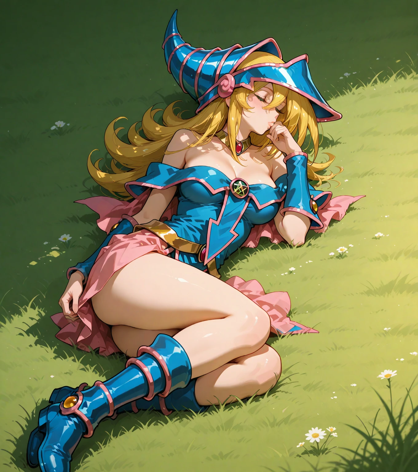 Alone rabbitfolk, fantasy race, large breasts, bard, slutty revealing prostitute outfit, rabbit ears, rabbit tail, wandering minstrel, slutty, harp, minstrel and prostitute, prostitute, seductive, playing harp, spread legs, cameltoe,