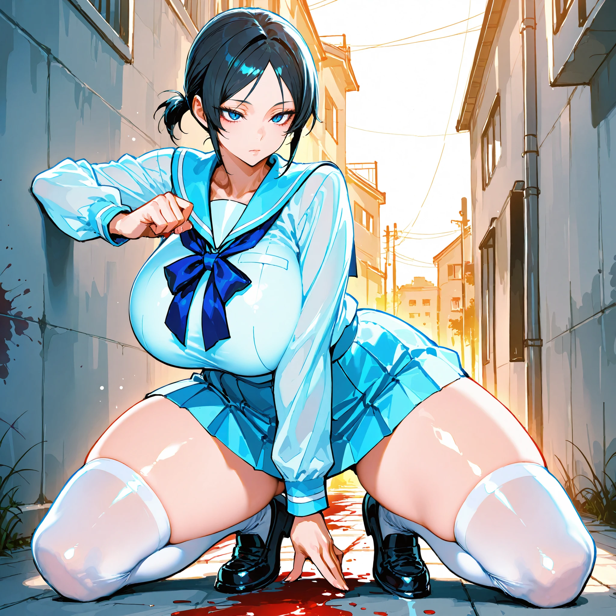 nsfw,1girl,18yo,perfect hands, perfect finger,perfect anatomy, masterpiece, best quality,realistic, hyperrealistic, 16k hdr,, aamii, short hair, black hair, blue eyes, pink frame glasses, (no bra,no panty, T-shirt,denim mini skirt:1.2),(lift up T-shirt),outdoor, from below,(sweat:1.3),(red blush,shyness smile),small breasts,necklace,(leaning forward,squating:1.2,pubic brown hair:1.3,open legs,spread pussy),(wink),(peace sign:1.3),Nipples, nipple slip, No panties),(embarrassed,Smile), open mouth,one eye closed,((Tongue out)),breathing deeply, Feel good,indecency,Spread legs,squating,(((Female masturbation:1.5))),ecstacy, (Make yourself a toy), (sitting yoga mat)),