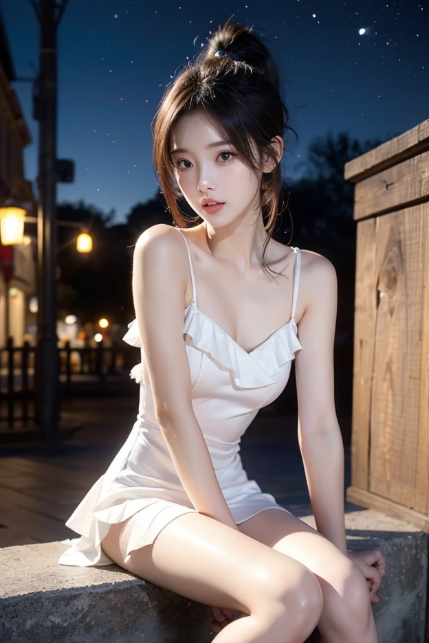 (RAW Photo, Best Quality), (Realistic, Photo Realistic: 1.3), Masterpiece, Very Detailed, CG, Unity, 2k wallpaper, Amazing, fine details, light smile, extremely detailed CG unity8k wallpaper, huge file size, super detailed, high resolution, absurd, soft light, 1 girl, (about 18), ethereal beauty, porcelain-like skin, delicate appearance, golden eyes, small mouth, (Red lips: 1.3), (light smile: 1.3), (teardrops: 0.7), flowing hair, (hairpins: 0.7), (white robe: 1.2), (blue belt: 0.8), (sleeveless: 0.9), (off-the-shoulder: 1.2), (barefoot: 1.1), (floating in the air: 1.3), (glowing aura: 1.4), (suspended petals: 1.2), (butterfly: 1.1), mountains, (fog: 0.9), (waterfall: 0.8), (cherry blossom trees: 1.3), (Asuka: 0.7), (dramatic lighting: 1.2), (film composition: 1.3), (dreams: 1.3) , (Ethereal Music: 1.4) [(White Background: 1.5),::5] Hexagon, 1 Girl, Medium Scene, Full Body, (Scary Atmosphere), Tyndall Effect, (Balance and Coordination Between Everything), Absurdity, Blue Flame, Plasma, Particle Effects, Crystal Clear Texture, Star_\(Sky\), Space, Starry Sky_Sky, Blue_Eyes, Galaxy, Solo, Short Hair, Earth_\(Planet\), Lighting, Light, Dynamic Angle, Depth of Field, Light and Shadow, True light and shadow, diffuse