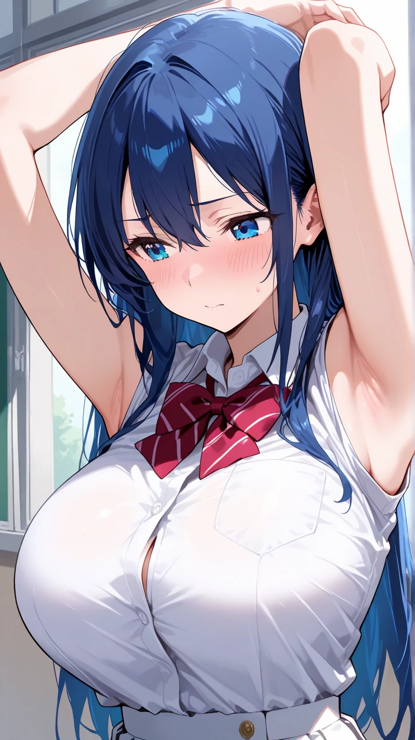 1 Female,High definition,high resolution,Ultra-realistic,8K, kr1, multicolored hair, dyed bangs, long sleeves, bow, pink dress, white vest, white skirt,tight skirt, miniskirt ,European,sexy,Upper body close-up,Photographed from the front,Dynamic Angles,blush, big tits , happy, wink the eye,facial, sweat,multicolored hair ,((nipples)),(show tits),(wide thighs:1.4),(huge ass),(show ass),(from behind),(open ass),(anus),(show anus),(open anus),(skirt lift:1.4)