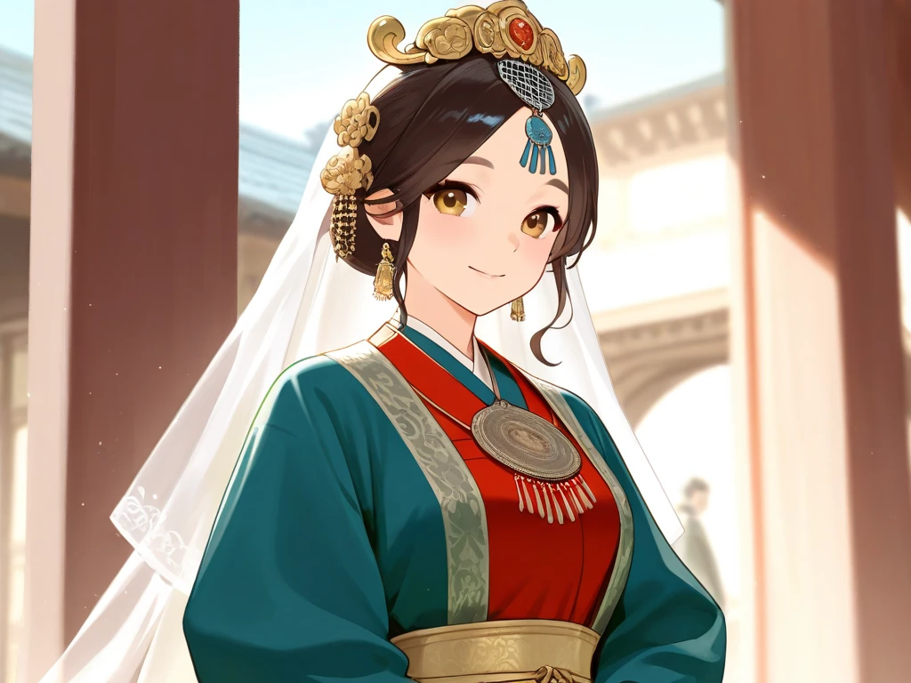 A girl, ancient Chinese costume, whole body, sunshine, clear face, clean white background, masterpiece, super detail, epic composition, ultra HD, high quality, extremely detailed, official art, uniform 8k wallpaper, super detail, 32k