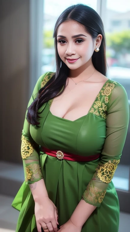 "(best quality,4k,highres,masterpiece:1.2),ultra-detailed,realistic,photorealistic:1.37,beautiful Indonesian woman,student cosplay,beautiful,energetic pose,mesmerizing gaze,long flowing hair,wearing a cute  with a short skirt,bright smile,vibrant makeup,soft and smooth skin,sparkling eyes,natural beauty,expressive eyebrows,luscious lips,showing confidence and charm,slender waist,curvy figure,beauty big breast,pubic hairs peeking through the cosplay outfit,playful expression,stunning beauty in the Indonesian culture,lovely accessories with a touch of Indonesian flair,traditional batik pattern in her outfit,striking color contrast,emitting an aura of intelligence and elegance,natural sunlight illuminating her,creating soft shadows and vibrant highlights,beautifully captured in an artistic photograph,medium:photography,portrait style,colorful and vibrant palette,accentuating her natural radiance,with a touch of warm and sunny tones,studio lighting to enhance the details and depth of the image,medium:studio lighting"