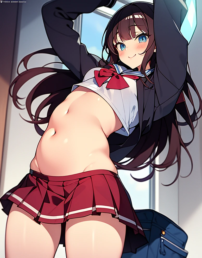 Yazawa nico, twintails,red eyes, sailor moon lingerie,  heavy breathing,red face,blunt hair,curvy body, on ground, defeated , exposed armpits, exposed groin, exposed inguinal, exposed pubis,cum between legs