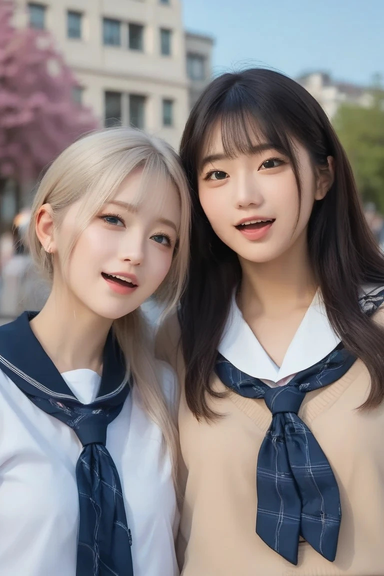 A white-haired high school girl wearing a JK uniform with her upper body naked --auto