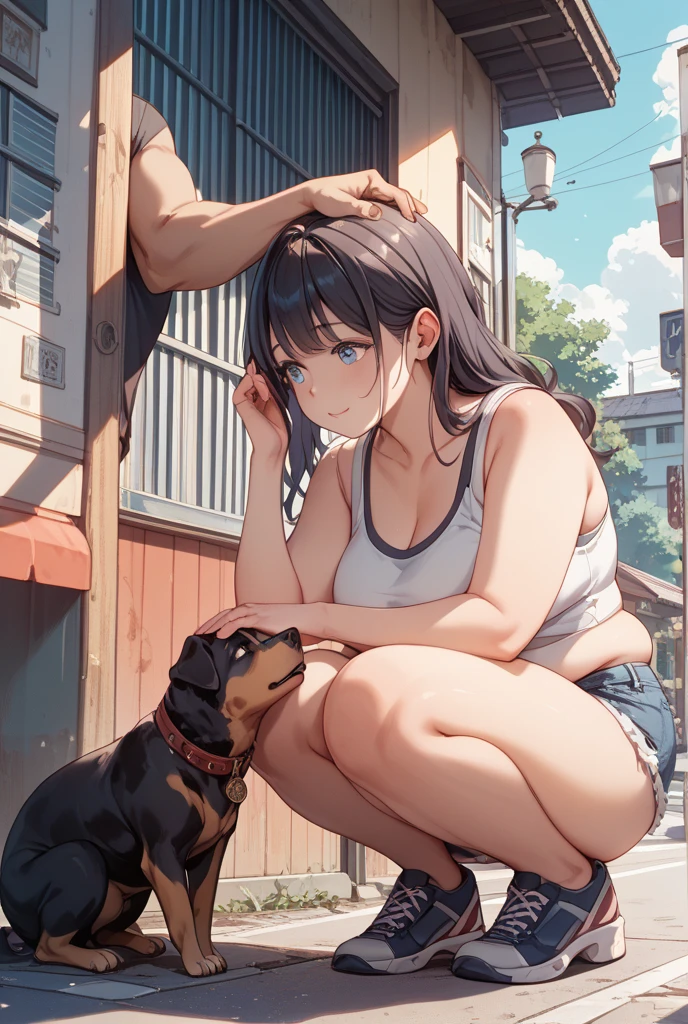 I’d like to request a new artwork featuring my character. The concept is a calm, serene scene where my character, projected as a hologram, is casually playing with a golden retriever. The setting should evoke a warm, golden-hour atmosphere, emphasizing both the sci-fi and relaxed elements of the character’s lore.
The character’s color scheme is lilac, gold, and black, with the outfit being a casual black bikini with gold trim and a utilitarian jacket. The dog should be a lively golden retriever, with the hologram projected from a sleek black backpack on the dog.
I’m aiming for a blend of realism with anime influences, similar to "Urusei Yatsura," but with modern, high-tech touches for the hologram effect.