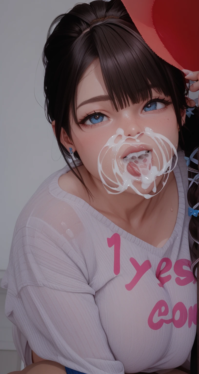 (((Full body latex bondage suit))),(((masterpiece, Highest quality))),(((With two people:1.2))),(((Two Girls:1.2))),32K Wallpapers, Very detailed,(((((portfolio))))),(((((close))))),(((((Breast augmentation))))),((((More angles)))),(((highlight))),(((completion. Detailed face))),((((Very talented)))),(((((The most complex machine))))),(((Genius Mechanic))),((Overall colorful)),(((((Huge breasts,Browsing Caution,((BDSM)),((Ripped latex bondage)),Erect nipples,Transparent chest,A woman experiencing orgasm,stick out your tongue and drool,grab penis with hand,Sweat coming out of penis,Realistic Face,Beautiful depiction,