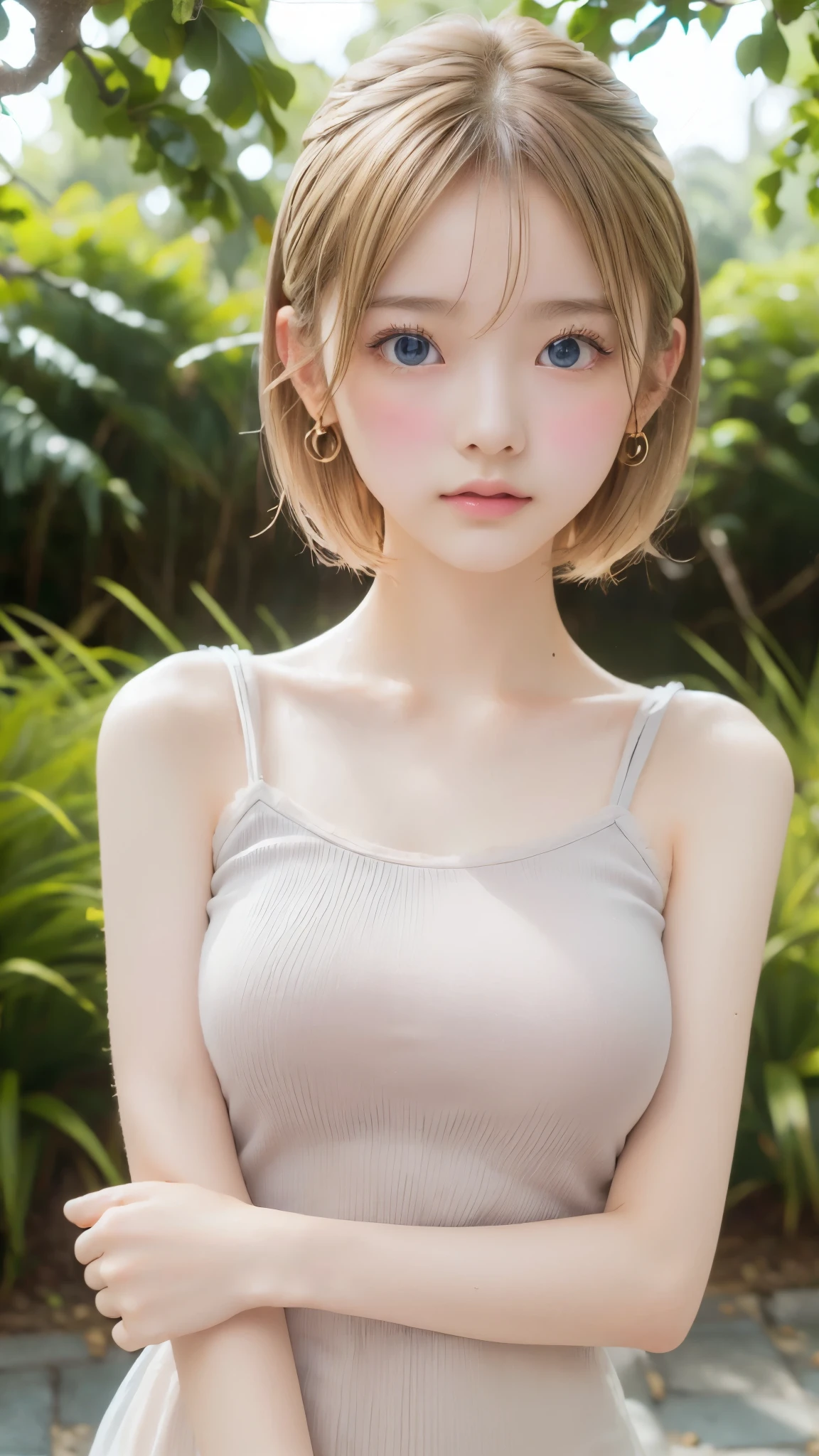 Anime girl with pink hair and a ribbon in her hair, Cute realistic portrait, Gweitz, Magical Girl Portrait, Cute Characters, Cute art style, Anime Moe Art Style, MapleStory character art, cute portrait, Cute Anime Girl Portrait, Small person portrait, artwork in the style of Gweitz, Splash Art Anime Loli,(((Completely naked))),(((Nipples))),Are standing、(((Upper Body)))