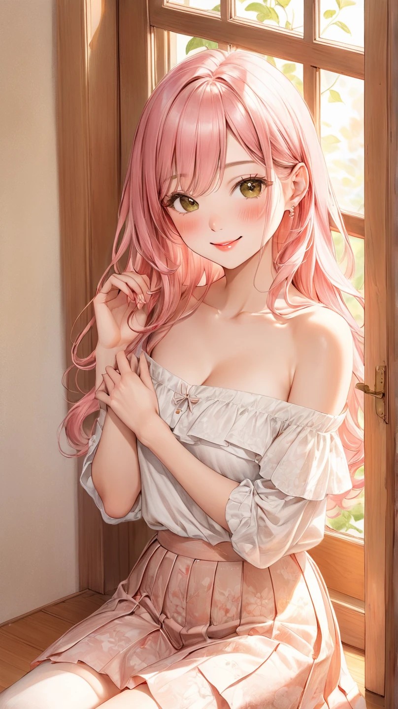 anime girl giant breasts, resting breasts on table