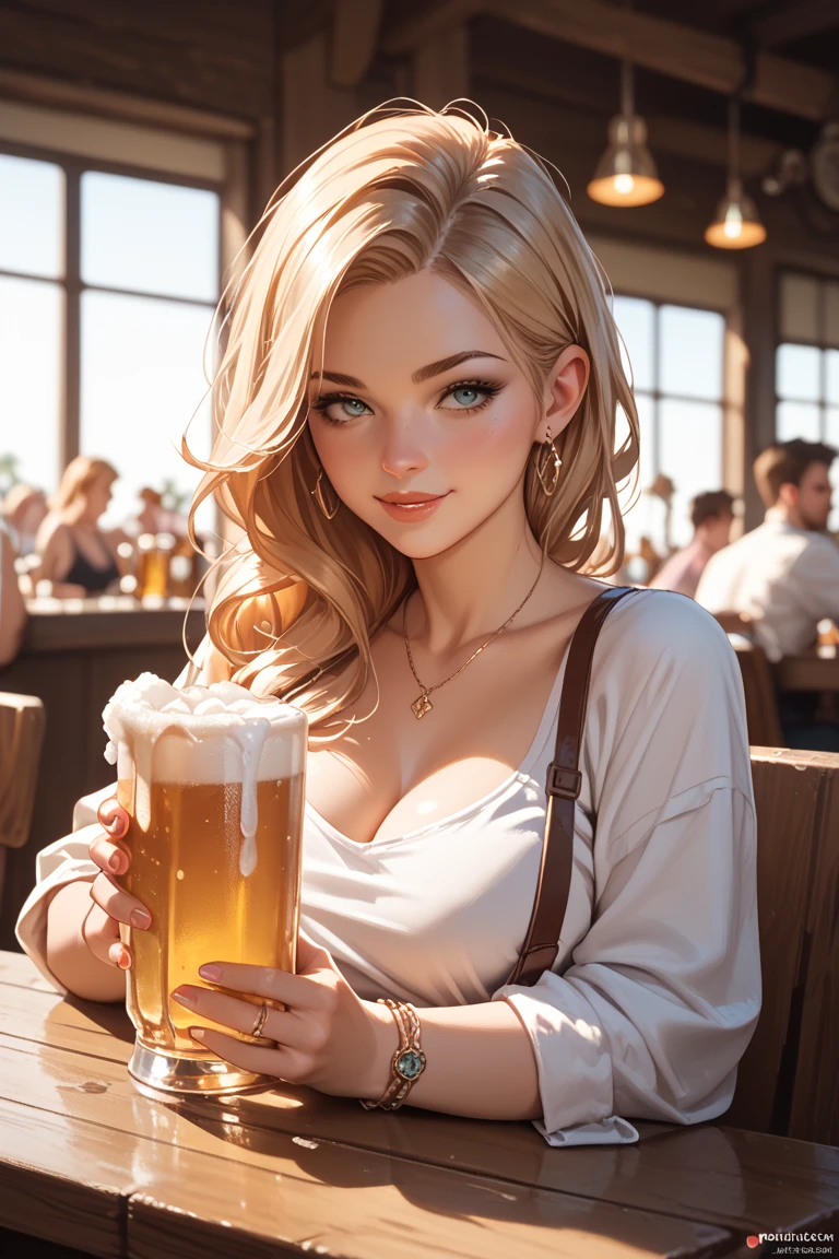 Merger_allaura_sea,
(working in a dark atmospheric bar, working behind the bar, pulling pints, bar, dark wood bar, atmospheric, wearing a shirt and tie and skirt:1.2),
bokeh, f1.4, 40mm, photorealistic, raw, 8k, textured skin, skin pores, intricate details  <lora:epi_noiseoffset2:1>, epiCRealism