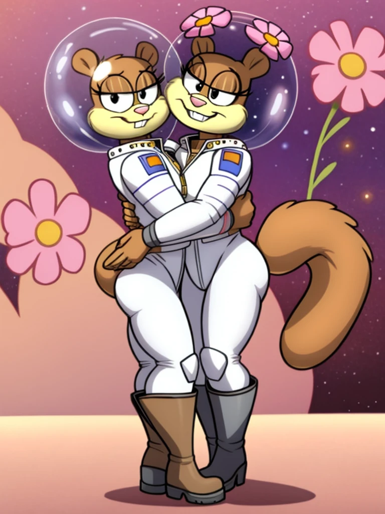 Temtacles torturing a Chubby femboy wearing a white latex croppwd space suit with big navel piercing , hands tied up behund back in a alien experiments table in a spaceship, sweating, crying, short brown hair, green eyes , glasses, kissing his bulge, detailed outfit. Fat belly and short spiky brown hair,blushing,neck chain collar, shock torture, drooling, urinating, gagged, latex pants