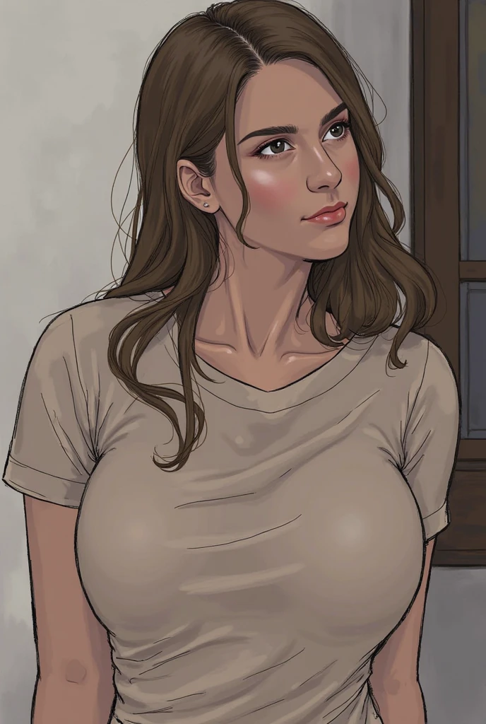 puffy woman in a white bathrobe smiling and showing off her big breasts, vestido com um manto, in robes, covered in robes, Wearing a bathrobe, clad in robes, vestindo vestes, suado 4 k, vestindo um manto branco, Seios cobertos e SFW, she is wearing a wet coat, vestindo vestes brancas!, pelo cobrindo seu peito