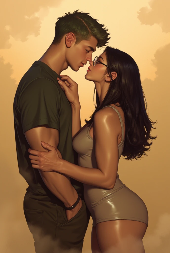 Scene in nature.scene above: A bald guy licks a brown-haired woman’s vagina. The couple is naked.