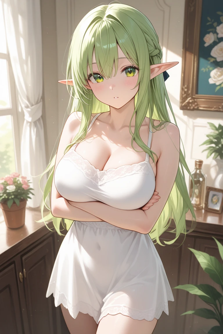 ,Facing the viewing angle,Absurd resolution、hight resolution、(masterpiece:1.4)、ultra-detailliert、((One girl 1.2))、kawaii、sullenness,(light green hair), (half updo), (Wavy Hair), (Braided bangs), (maid headband), (pointy ear, elvish), (Turquoise eyes), (large full breasts:1.3),(thighs thighs thighs thighs:1.1),(Pregnant:1.22),Beautiful expression、beautidful eyes、(the body gets wet:1.01)、(all-fours:1.3),((look from down:1.9))(wet skin and hair:1.2),(Sweaty body:1.2)、(blush:1.22)、(Heart-shaped eyes:1.37)、(Heart shaped pupils:1.27),(Heart shaped pupils:1.29),(heart on eyes:1.39)、(droolng:1.2)、(White liquid on the thighs:1.15),(white, white turbid liquid on the body,,,,,,,,,,,,,,,,,,,,,,,,,,,,,,,,,,,,,,,,,,,,,,,,,,,,,,,,,,,,,,,,,,,,,,,,,,,,,,,,,,,,,,,,,,,,,:1.2)、(Angry look:1.3),(glares:1.4),(Clenching teeth:1.53),((Girl straddling guys:1.84)),((SEX:1.64)),(Barefoot:1.1),(girl with:Putting hands on a man's body),(Motion Blur:1.69),(:Inserting a into the :1.38)