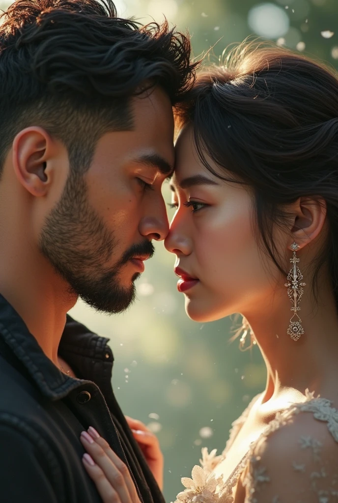 there is a man and woman that are looking at each other, movie stills photography, screenshot from a movie, wonderful scene