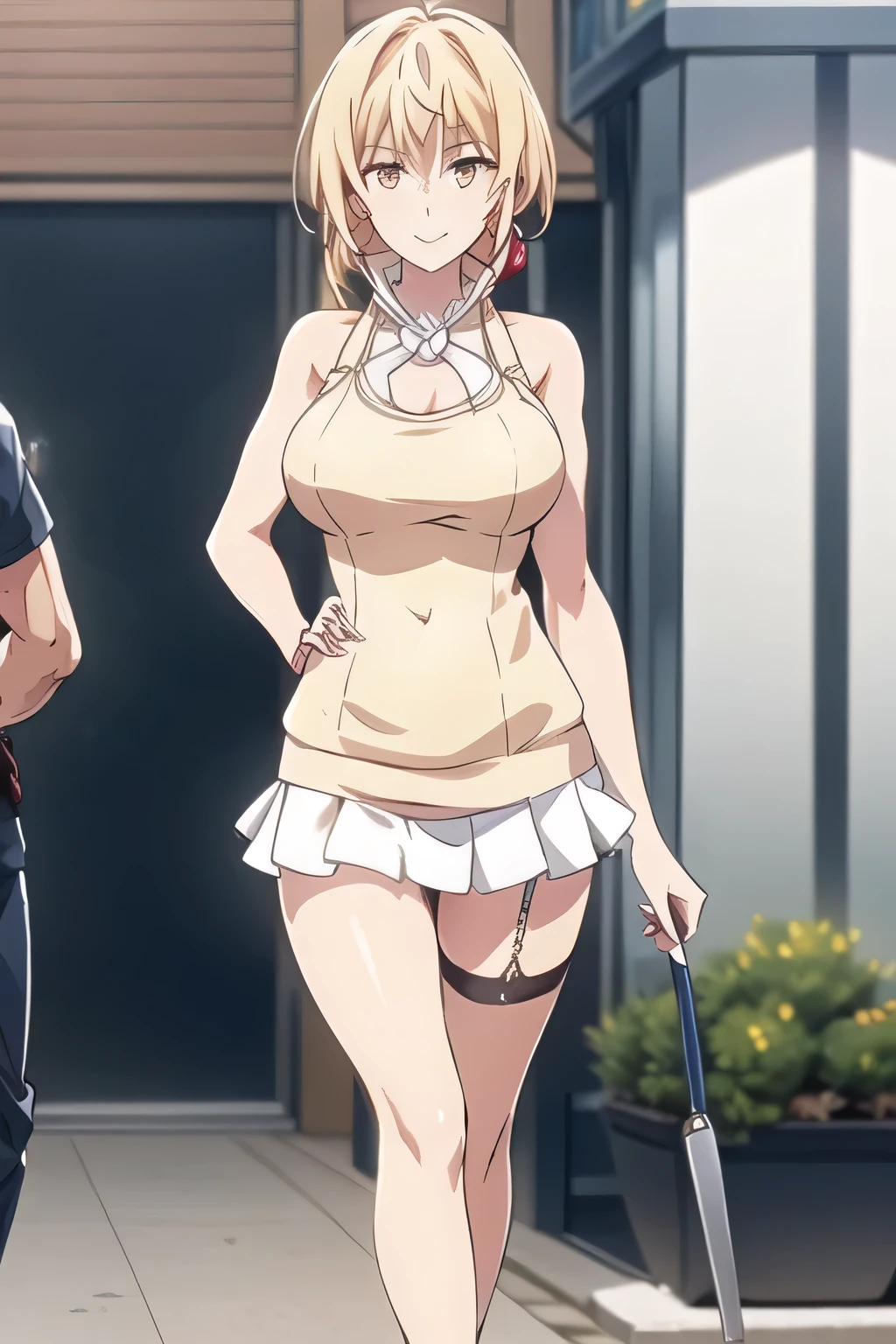 彼女のBig breastsをさらに大きくしてください,Blonde is long,nice smileの女性,Animated CG,The face is absolutely necessary,sleeveless black wool sweater,Hide your chest with a costume,Please wear 2 long socks on your feet,accurate representation of hands and feet,Draw something big ,nice smile,Beautiful Legs,I'm wearing high socks with a garter belt,Can you draw a blonde,nice smile,The face is absolutely necessary,Pleated Mini Skirt,Can you draw a woman staring at a train,draw a picture of a woman waiting in front of a car,東京の地下鉄ホームでwaiting for the train女性は描けますか, ,congestion,waiting for the train,Fun,Underground railway stations ,The sign hanging on the wall,{{X}},More delicate look ,walking alone, city tour ,,(((, and wear casual tourist style clothes))), I have a SLR camera ,(Let's draw a more delicate look),(sleeveless wool sweater),( Pleated Legs,white panties),(That work is enough for one person {X} is very important for work)、 That's enough,grimace。unless the job requires it。 {X}、 , An attractive 40-year-old woman takes off her uniform、jump off, Big black wavy hair, , Big breasts, Thin Waist , , ,Faces are very important,