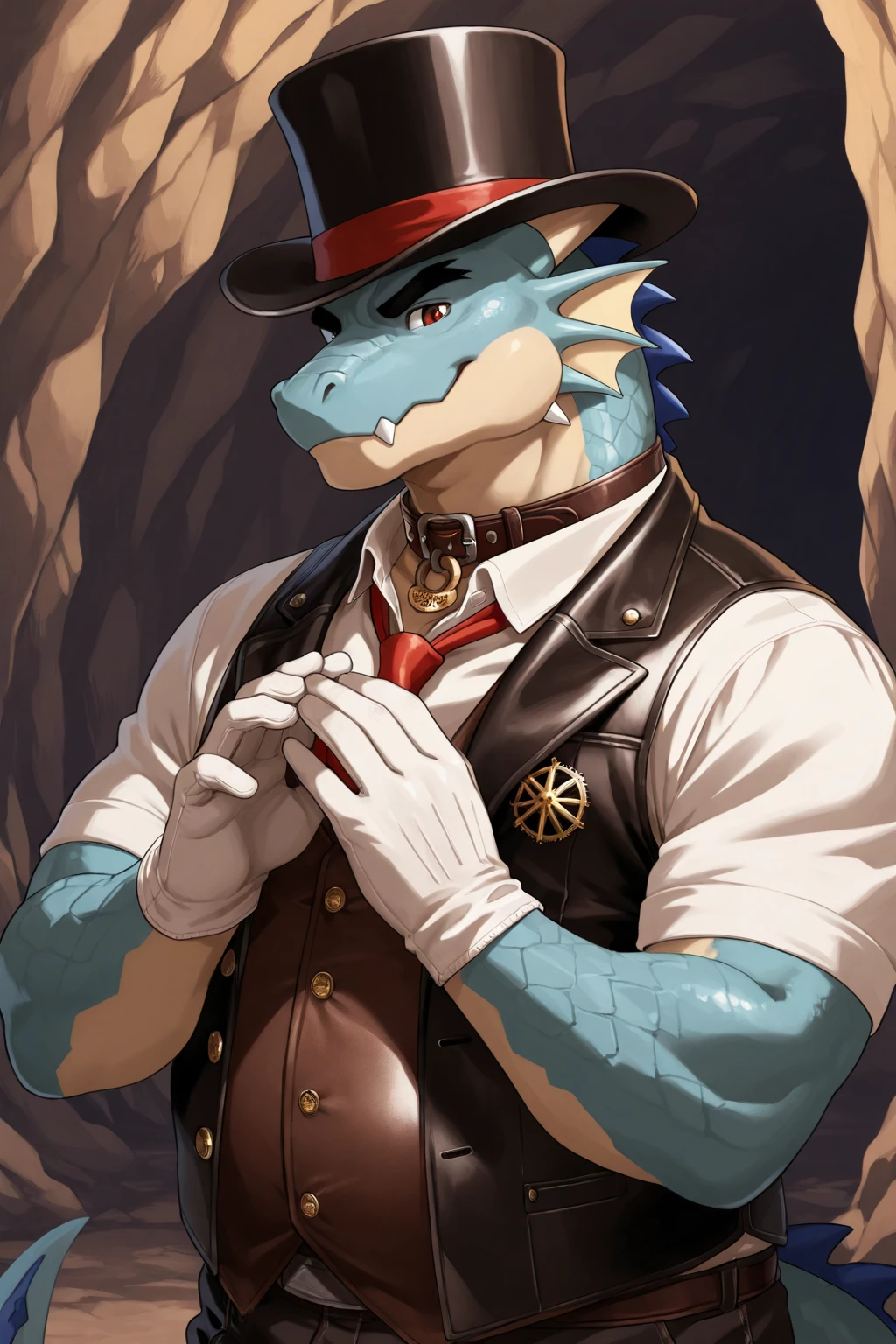 Highest quality、Sexy Baby Blue Lizardman, Skimpy micro underwear、Lizard head、Sweat、Embarrassing、Gay、Western background、Crotch close-up、cute、Leather Handbags、Knee-high socks、Choker of Hearts、White Breath、Licking lips、Drooling、smile、Obscene language、Pink steam、、strip、Sheriff Vest、Angle looking up from below、A magazine cover-style illustration of a man wearing string panties、Cowboy hat、Gunman、bed、salute、Leg spread