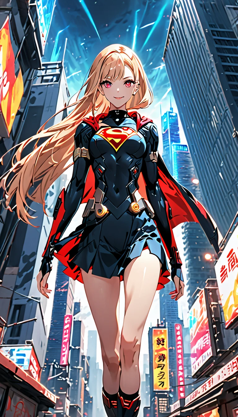 ((highest quality, masterpiece, disorganized) ,supergirl,Crab crotch,M-shaped legs,please show me your boots , ,long hair, hair with volume, hair loss, expressive eyes,Blue Bodysuit,red skirt,red heel boots,blue leotard,view of other buildings ,defeat,detailed description,solo 1 girl,full body shot,masturbation,Shame on you,Stain your face red,Watery eye,