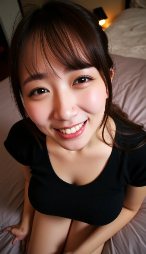 (8k、RAWE Photo、Highest quality、masterpiece:1.2)、(Genuine、photoGenuineistic:1.37)、Japanese、18-year-old、woman、On the bed、Natural light、Photon Mapping、、Long Hair、Brown Hair、Young face、Detailed face、Detailed Repin Particle Skins、double eyelid、(((Big Breasts:1.3)))、((Gold Micro Bikini))、(Camel Toe)、Perfect body、(Wet body)、Glowing Skin、smile、Age 35、(((Sleep on your back:1.3)))、Raise your arms above your head