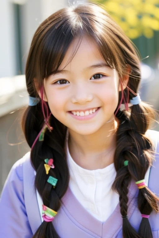 (highest quality, masterpiece), (beautiful６old japanese girl), (freckles:0.6), soft light, ponytail, clear face