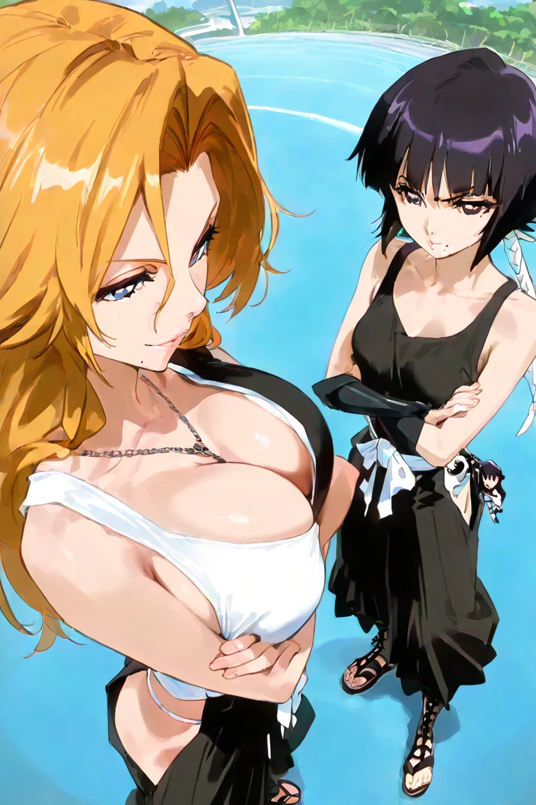 kimizuka ayako, earrings, necklace, huge breasts, (3heads:1.5), open belly, (very, beautiful eyes:1.5), (very detailed eyes:1.5), three headed girl, blush, lipstick, Hot girl, baddie, staring, glaring, bad attitude, mean girl, crazy, smoking, sensual, attractive, jewelry, earrings, masterpiece, best quality, highly detailed, fantasy , a anime girls in armored dress holding a sword
posing for a picture, evil smile, smile, open mouth, breastplate with open cleavage, cleavage, warrior
outfit, ecchi anime style, anime girls, ecchi style, (nsfw) not safe for work, ecchi, digital anime art!!, in
anime style, official artwork, visual novel cg, beautiful anime girl, anime style 4 k , loincloth, exposed
belly, exposed navel, exposed midriff, exposed lower belly, pencil skirt armored, castle,inside castle