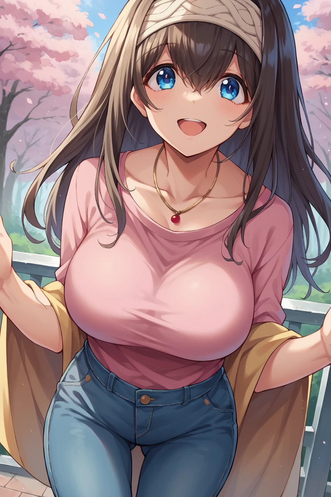 outsideで隠れてこそこそひっそりエッチ、super big breasts、NSFW、blush、embarrassing、outside、屋outside、In town、cute、oxytocin、precious