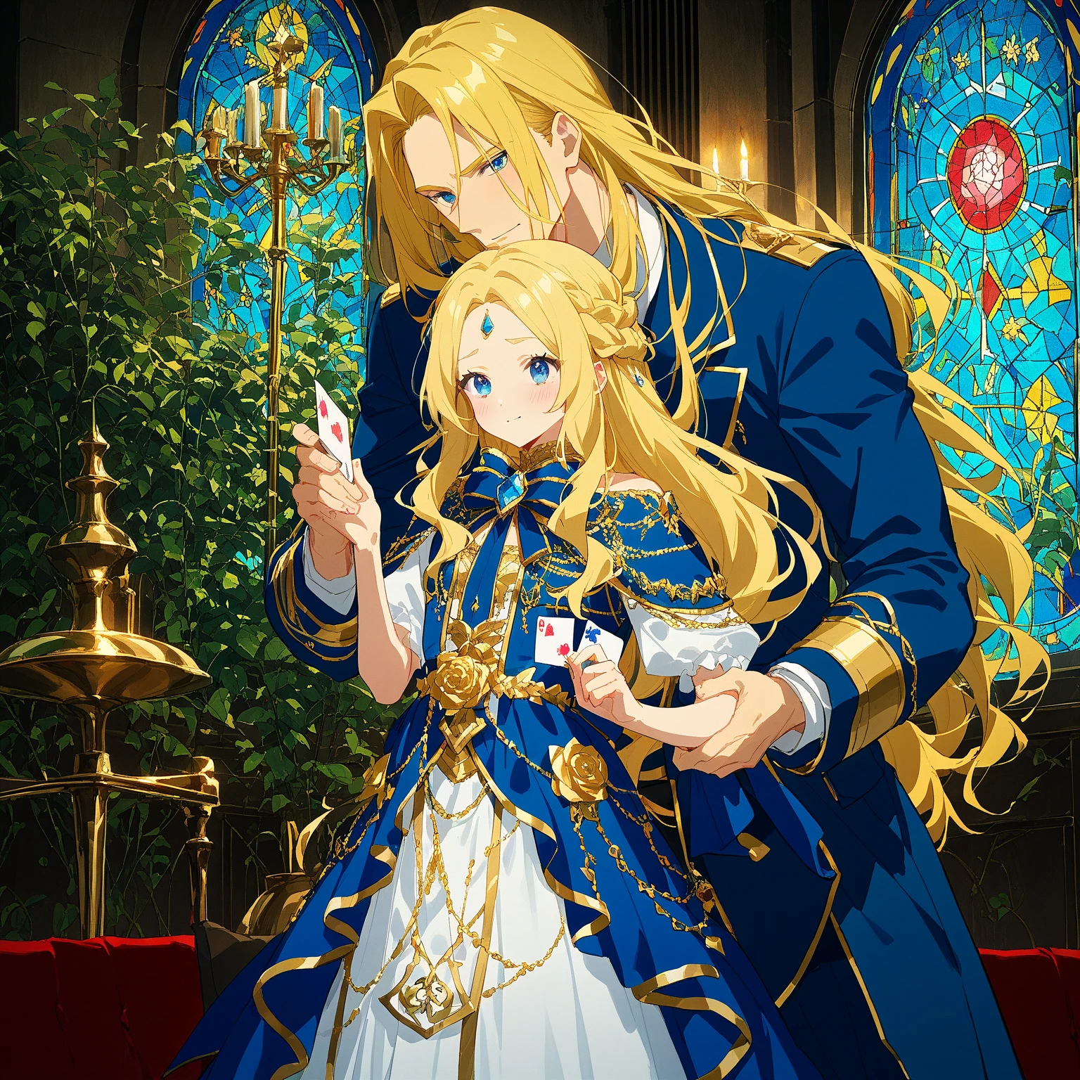 a man，a woman，a couple，heterosexuality，Princes and princesses，victorian style，making love，