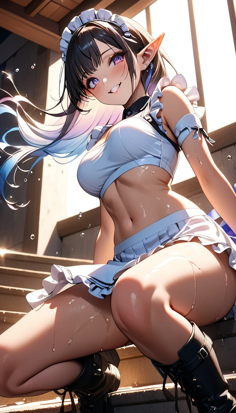 (highest quality),(Super Resolution),(delicate),(cute:1.2),(anime),(Taller twin tail hair:1.5),(White knee socks:1.3),(whole body:1.3),(Angle from below:1.3),(cute笑顔:1.3),((Navel exposed)),(フンドシSlipping down:1.3),(Skirt flip:1.5),(cuteスーパーモデル:1.2),(garter belt:1.2),(A lovely idol:1.2),(Beautiful ass:1.2),(Pink Panties:1.2),(Transparent lingerie:1.3),({ Elbe:1.3 }),(:Falling backwards 1.5),(cute顔:1.2),(furuopen panties:1.2),(Beautiful legs 1.1),(furuopenlegs:&JUMP1.2),(Frilled Skirt),(Cheerleader:1.2),(ダイナミックなUPlegsポーズのCheerleader:1.1),(pinkLoincloth:1.1),(furuopenlegs&UPlegs JUMP),(ゴスロリ衣装のCheerleader:1.2),(A cute doll-like face),(Sweaty),(Hot night in the park),(Sweatyで透け透け),(raceの衣装),(race),(Japanese shrine maiden costume:1.5),(silverhair:1.5),(blush),(Dynamic pose&UPlegs:1.2),(Worshipped Shrine Maiden:1.2),(openlegs shrine maiden:1.2),(ジャパニーズLoincloth:1.2),(Japanese Shrine Maiden:1.2),(Loincloth:1.5),(hairpin),(A beautiful crack),(Cute Shrine Maiden:1.2),(Kokeshi doll pierces uterus:1.2),(Belly button exposed:1.3),(Thin string:1.2),(Thin Ribbon:1.2),(Japanese Kimono:1.2),(Transparent costume:1.2),(Lower body opening:1.2),(Thin stringのランジェリー:1.2),(Fabric-free lingerie:1.3),(White sticky sweat:1.3),(An inviting smile:1.2),(Sit on a chair:1.3),(From directly below:1.3),(In the panties:1.3),(In the crotch:1.3),(A round stick is inserted into the uterus:1.3),(Angle from directly below the model:1.3),(Standing on a giant glass:1.3),(Biting:1.3)