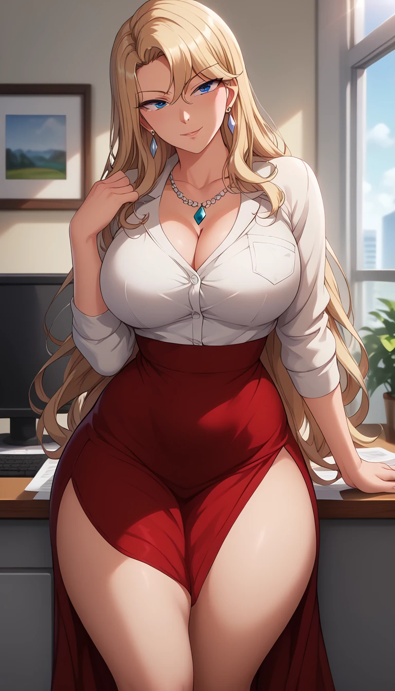 score_9, score_8_up, score_7_up, score_6_up, score_5_up, score_4_up,
source_anime, realistic,
1 girl, standing, cowboy shot, cafe,
BREAK
ReikaKurashiki, red_jacket:1.2), standing , huge breast ,cowboy shot, thick body, long_sleeves, heart_necklace, white shirt, collared shirt, pantyhose, pencil skirt, earrings, jewelry, gem, bangs, blonde_hair, blue_eyes, long_hair