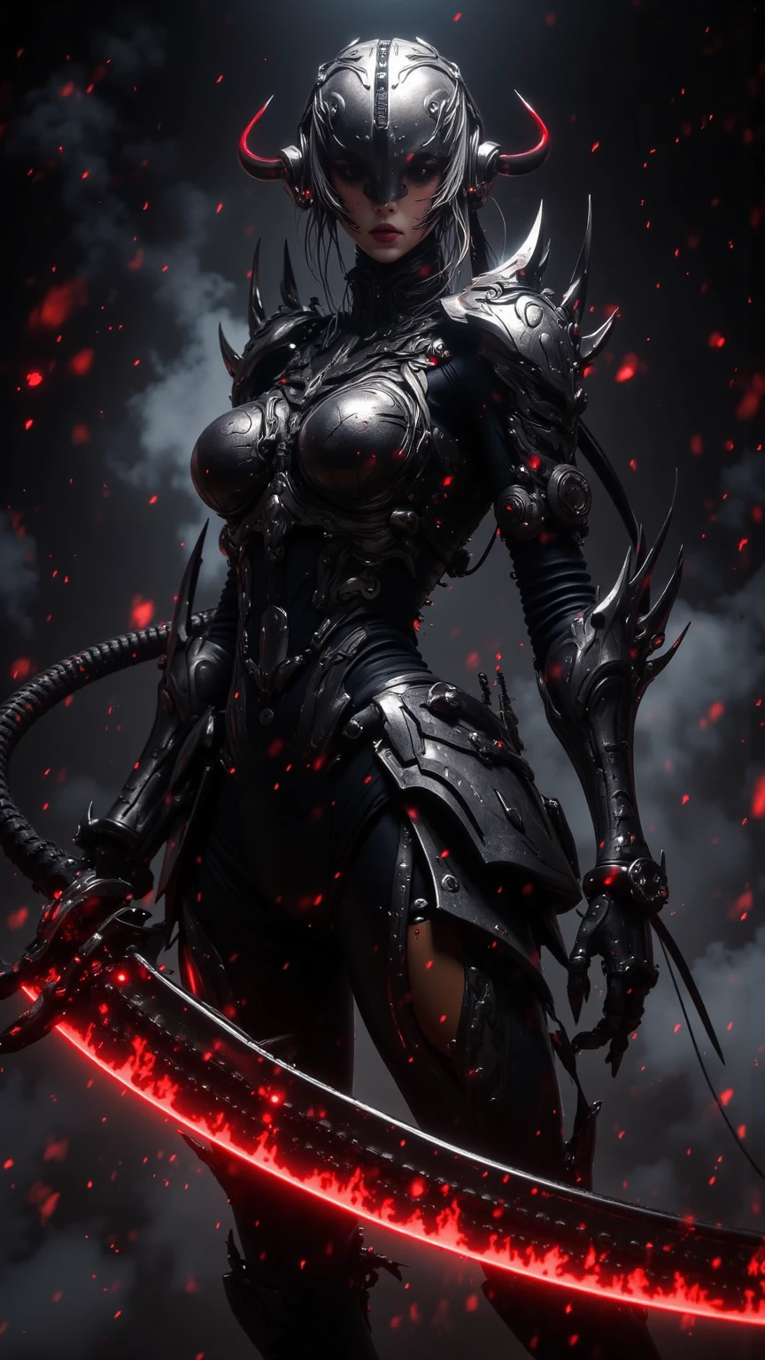winged gold gigantic Ultra digital humanoid strongest futuristic robot,and Its right hands holding huge long sword. and red digital front screen display the text "Serang Banten" with LED light,and futuristic king crown on it head, flying with heavy shining plated armor lot of storm in it body, and green lightning,red led light in it bod,dark background the crowd soldier, top view and it eye look to camera 4K quality photo, SFW, ((Full body))