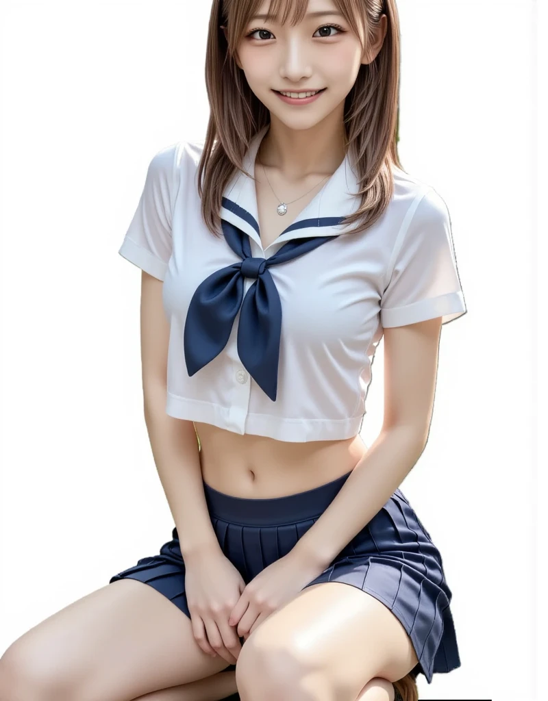 (masterpiece, Highest quality:1.2), 8k, Young and beautiful girl, 85mm,Formula AR 、RAW Photos, Baby Face、Small breasts、Flat Chest、Erect nipples、Erect nipples、Place your hands behind your back、Show me your ears、photo shoot, Cute Face, Thighs, Abandoned house , Observe the audience, Embarrassing、smile、No makeup, Film Grain, chromatic aberration, Sharp focus, Face Light, Bright lighting, 10 generations, Detailed face, ((((((14 year old high school girl))))))、Spread your legs、Tight waist、pubic hair、Delicate vagina、Small shadow line、Bend over and stick your butt out,Wide-open legs,Spread your legs,asshole,Rear view,From below,From the ground