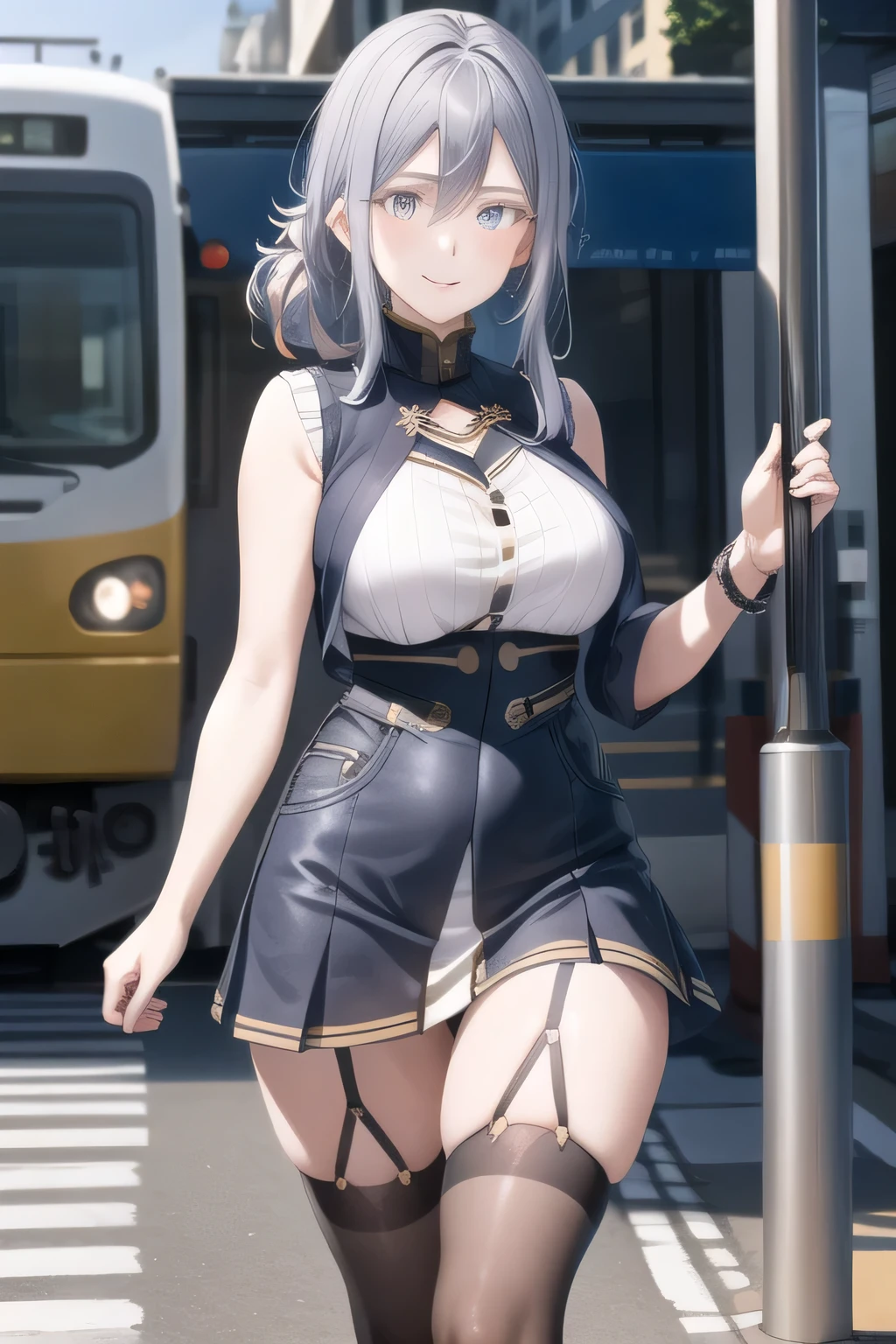 The face is absolutely necessary,The animated CG,sleeveless black wool sweater,hide your chest with a costume,2 high socks on your feet,accurate representation of hands and feet,draw big ones ,nice smile,Beautiful Legs,I'm wearing high socks with a garter belt,,nice smile,The face is absolutely necessary,Pleated Mini Skirt,Can you draw a woman staring at a train,Draw a picture of a woman waiting in front of a car,東京の地下鉄ホームでwaiting for the train女性は描けますか, ,congestion,waiting for the train,Fun,Underground railway stations ,The sign hanging on the wall,{{X}},More delicate look ,walking alone, city tour ,,(((, I wear casual clothes inspired by tourists))), ,(Let's draw a more delicate look),(sleeveless wool sweater),( Pleated Legs,white panties),(That work is enough for one person {X} is very important for work)、 That's enough,grimace。unless the job requires it。 {X}、 , An attractive 40-year-old woman takes off her uniform、jump off, Big black wavy hair, , Big breasts, Thin Waist , , ,Faces are very important,