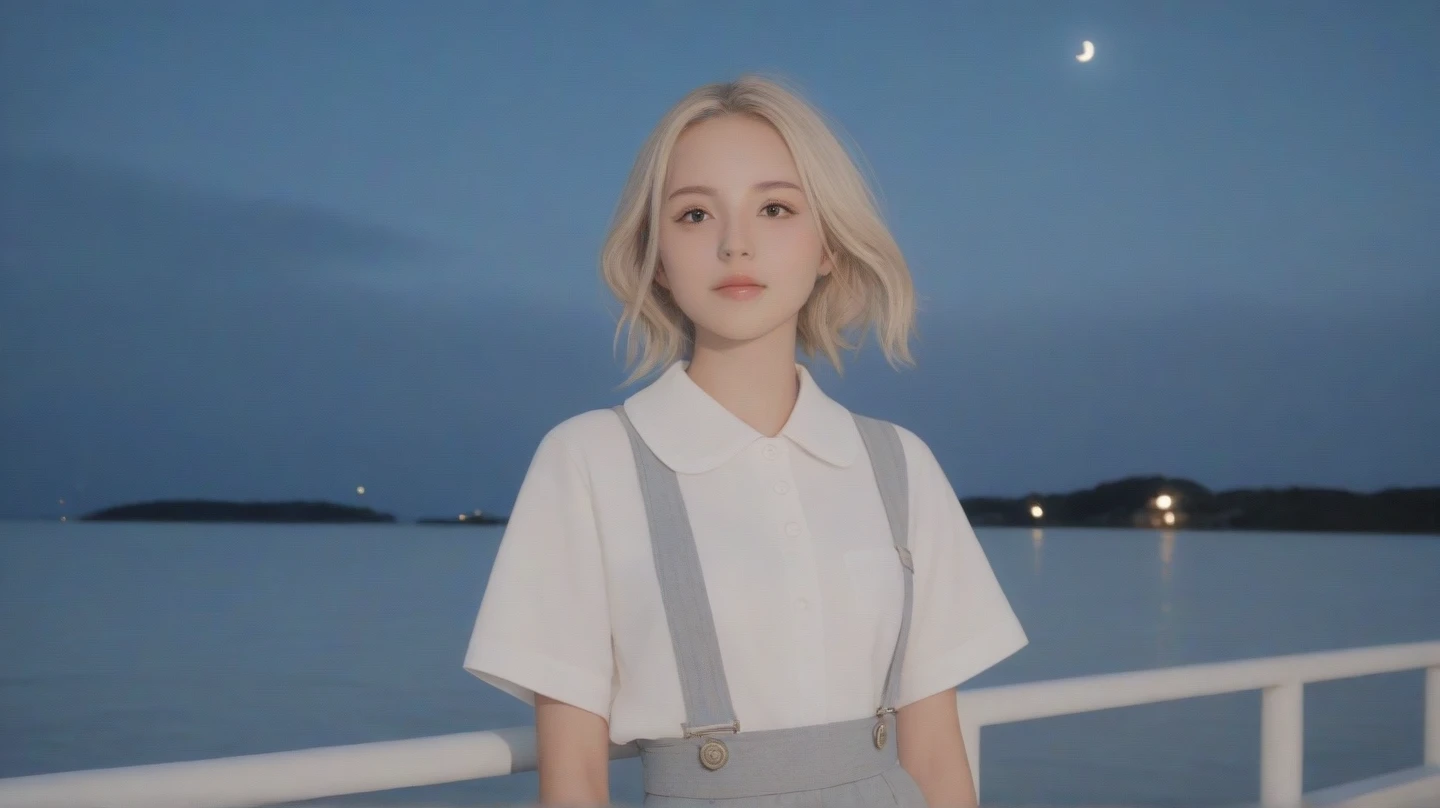 A blond young sexy woman with short hair and hot clothes sits on a seat in a spaceship and the window can show beautiful star, ((masterpiece, best quality, extremely detailed), volumetric lighting, ambient occlusion, colorful, glowing),
1girl, solo,