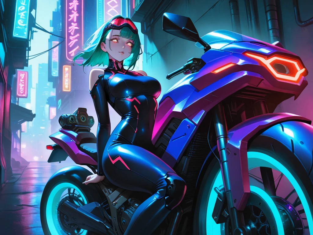 Sexy girl sitting on a motorcycle,Cool,high definition detail --auto